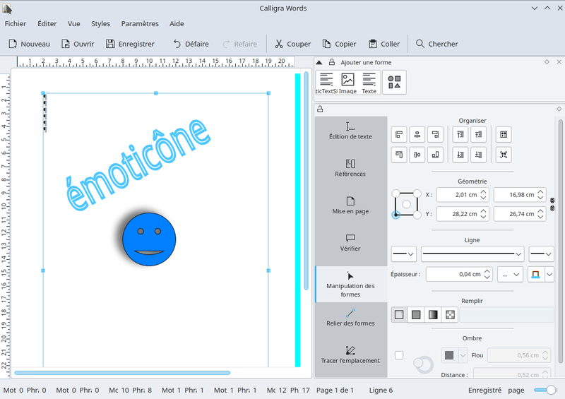 insertion dessin bleu